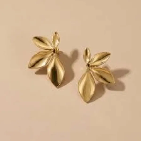 Gold_Stainless_Steel_Leaf_Stud_Earrings_For_Women_Pack_Of_2
