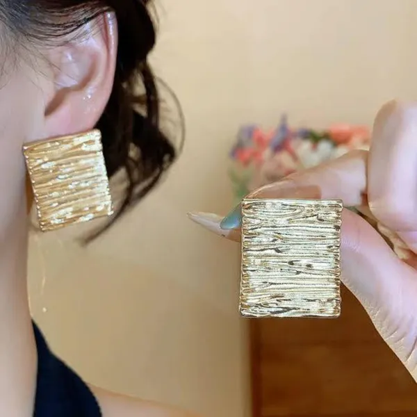 Gold_Stainless_Steel_Textu_Rectangular_Drop_Earrings_For_Women_Pack_Of_2