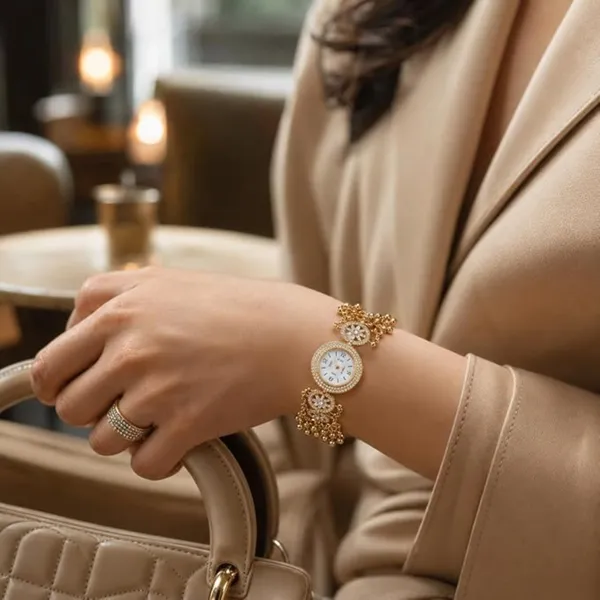 Gold_Tone_Stone_Studded_Bracelet_Watch_For_Women