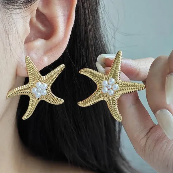 Gold_Stainless_Steel_Starfish_Stud_Earrings_For_Women_Pack_Of_2