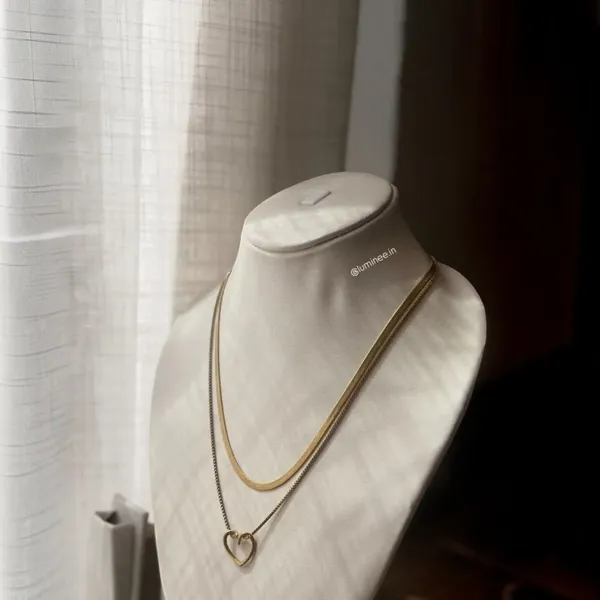 Gold_Stainless_Steel_Layer_Heart_Pendant_Necklace_For_Women