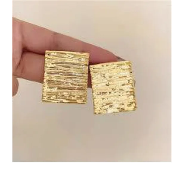Gold_Stainless_Steel_Textu_Rectangular_Drop_Earrings_For_Women_Pack_Of_2