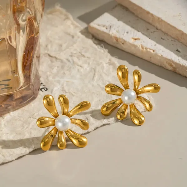 Gold_Stainless_Steel_Floral_Pearl_Petal_Stud_Earrings_For_Women_Pack_Of_2