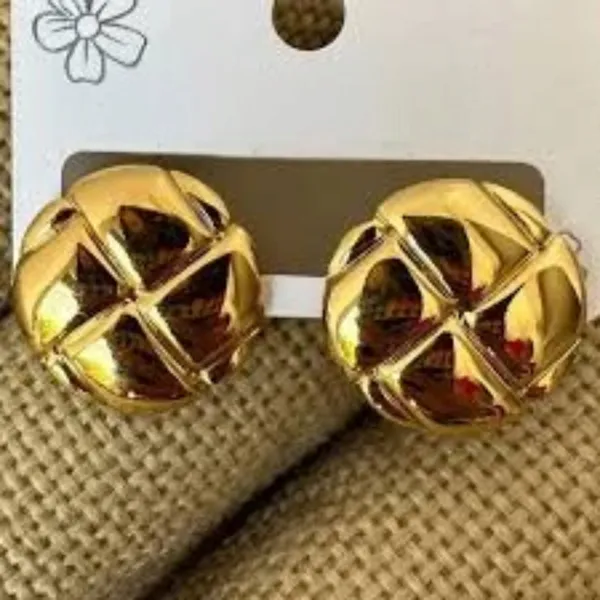 Gold_Stainless_Steel_Textu_Round_Stud_Earrings_For_Women_Pack_Of_2