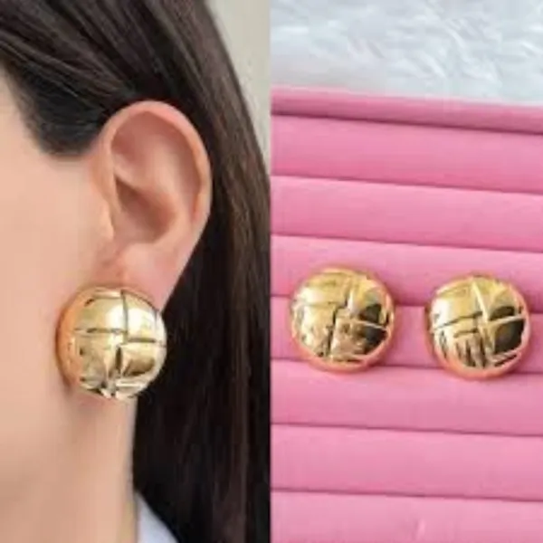Gold_Stainless_Steel_Textu_Round_Stud_Earrings_For_Women_Pack_Of_2