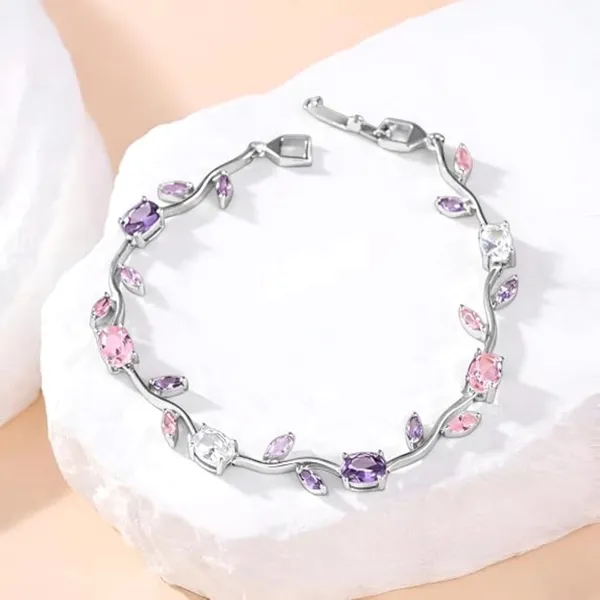 Gold_Stainless_Steel_Crystal_Vine_Floral_Bracelet_For_Women