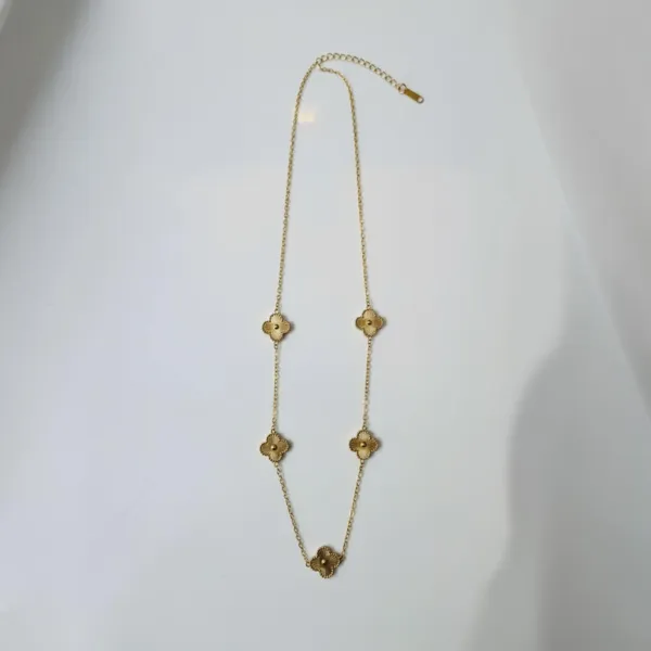 Gold_Stainless_Steel_Floral_Link_Chain_Necklace_For_Women