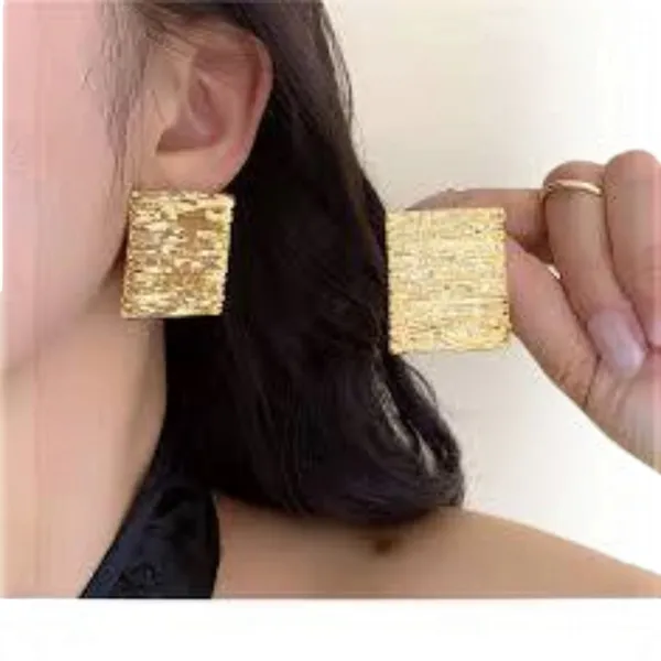 Gold_Stainless_Steel_Textu_Rectangular_Drop_Earrings_For_Women_Pack_Of_2
