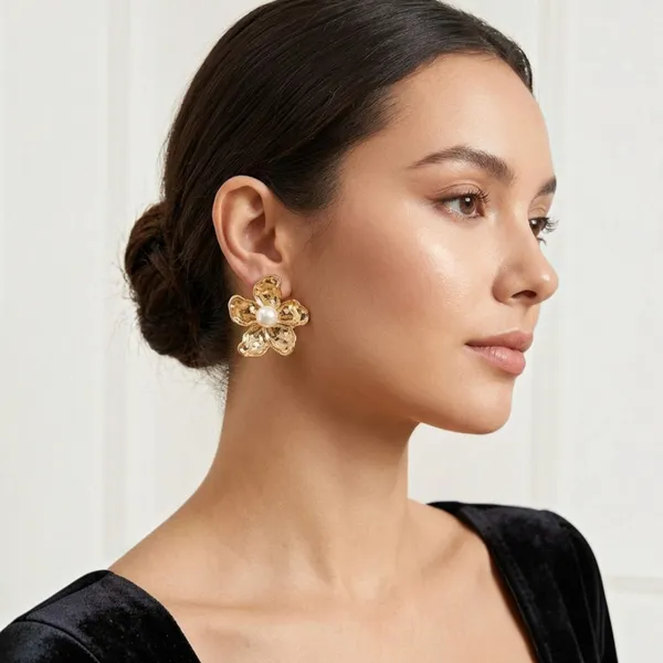 Gold_Stainless_Steel_Floral_Pearl_Stud_Earrings_For_Women_Pack_Of_2