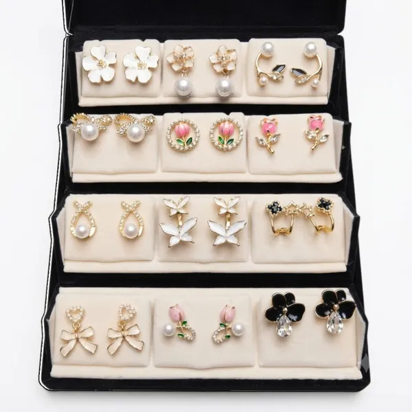Gold_Alloy_Korean_Stud_Earrings_Set_With_Jewellery_Box_For_Women