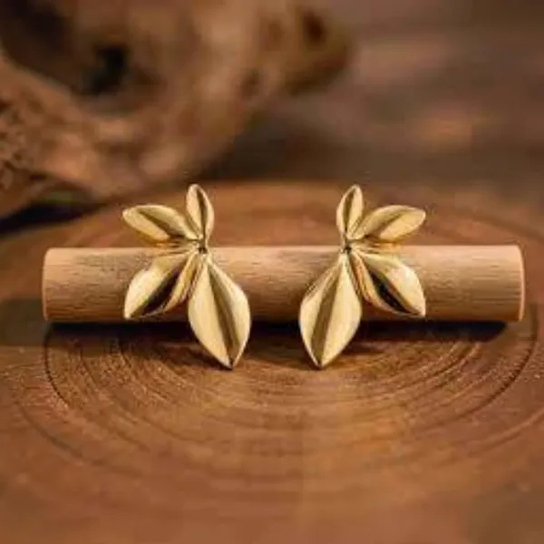 Gold_Stainless_Steel_Leaf_Stud_Earrings_For_Women_Pack_Of_2