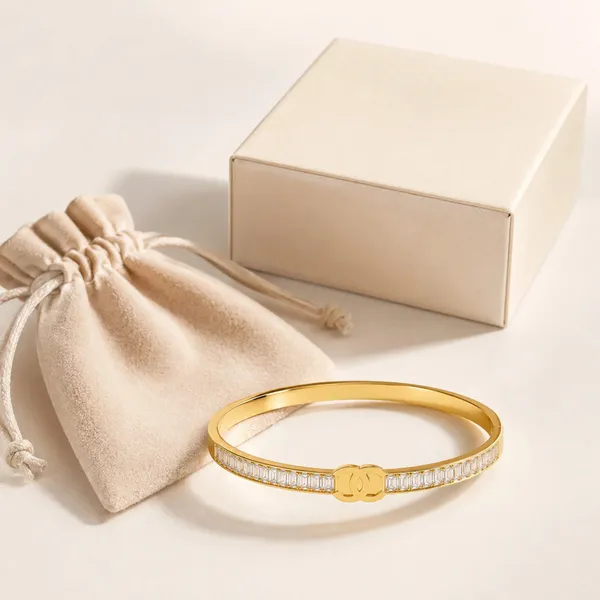 Gold_Stainless_Steel_Crystal_Accent_Bangle_For_Women