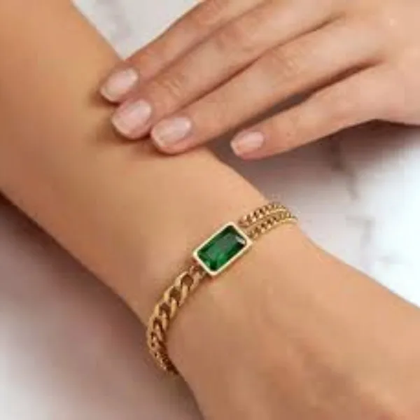 Gold_Stainless_Steel_Chain_Bracelet_For_Women