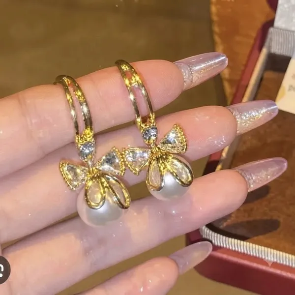Gold_Stainless_Steel_Bow_Pearl_Drop_Earrings_For_Women_Pack_Of_2