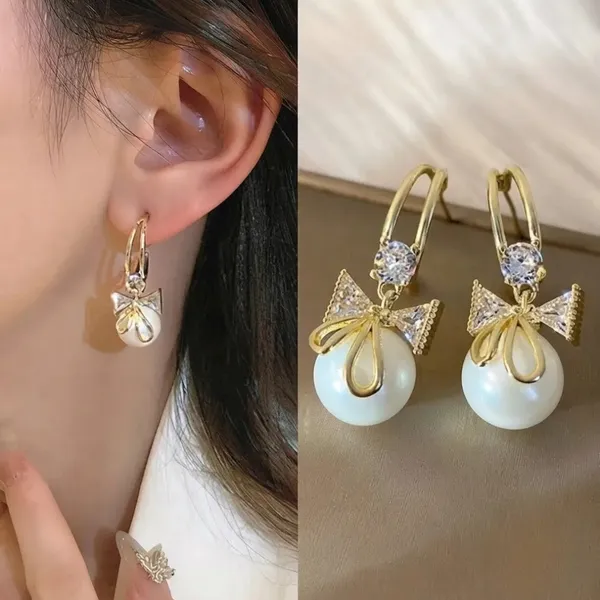 Gold_Stainless_Steel_Bow_Pearl_Drop_Earrings_For_Women_Pack_Of_2