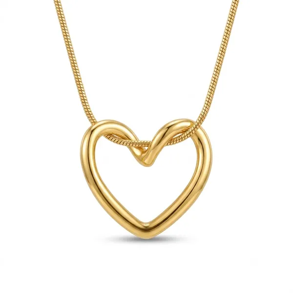 Gold_Stainless_Steel_Heart_Pendant_Chain_Necklace_For_Women