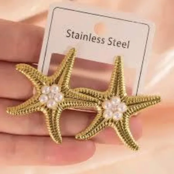 Gold_Stainless_Steel_Starfish_Stud_Earrings_For_Women_Pack_Of_2