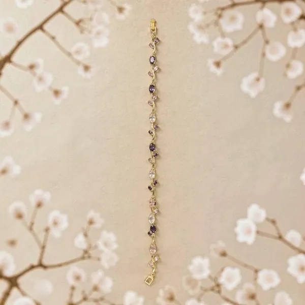 Gold_Stainless_Steel_Floral_Bracelet_For_Women