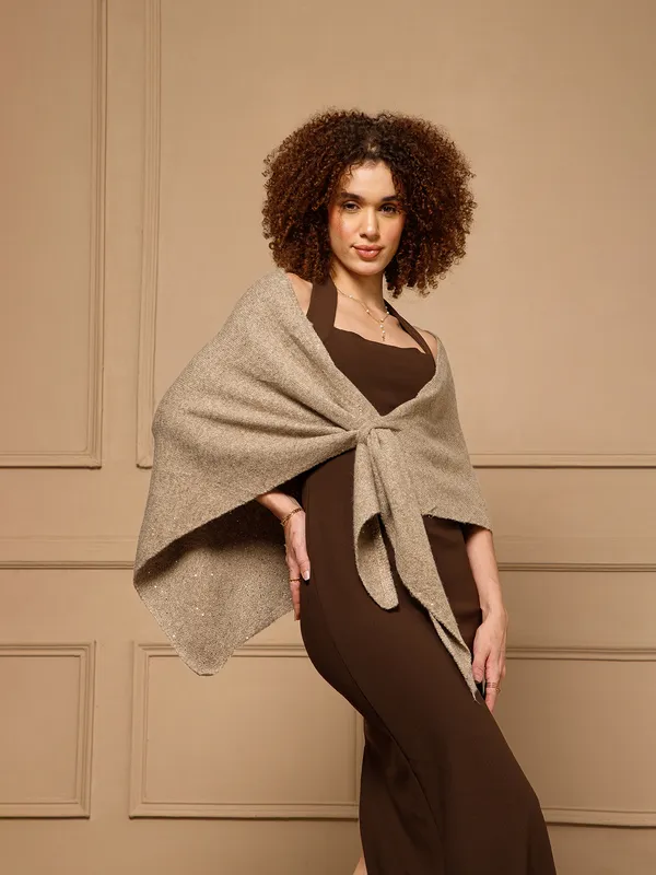 Beige_Knit_Tie_Front_Wrap_Shawl_for_Women