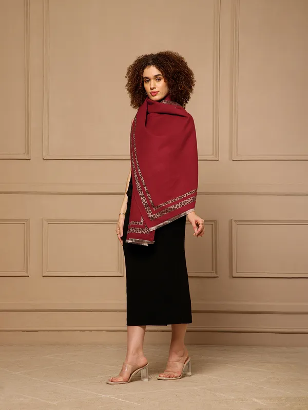 Maroon_Printed_Dupatta_for_Women