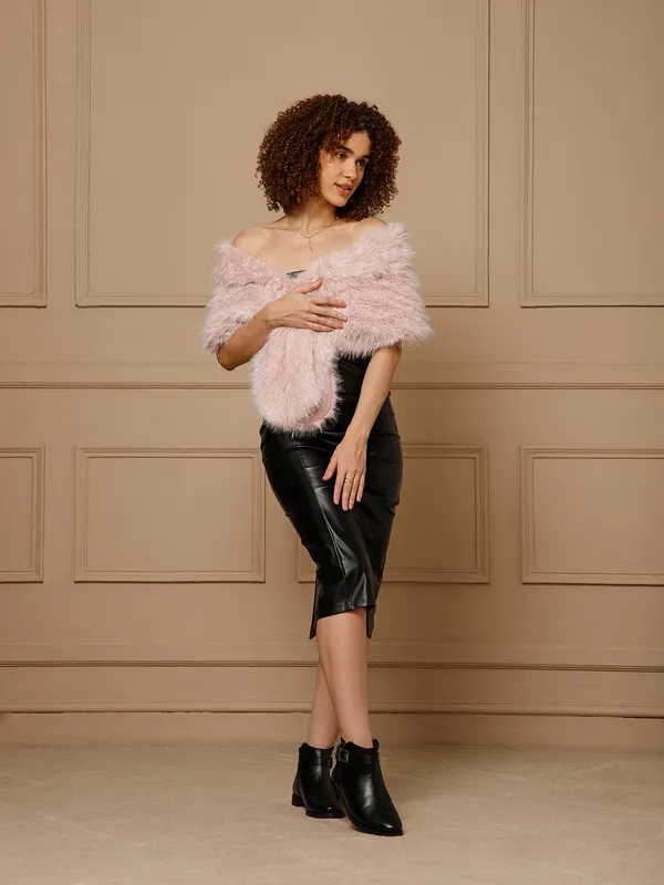 Pink_Fuzzy_Off_Shoulder_Wrap_For_Women
