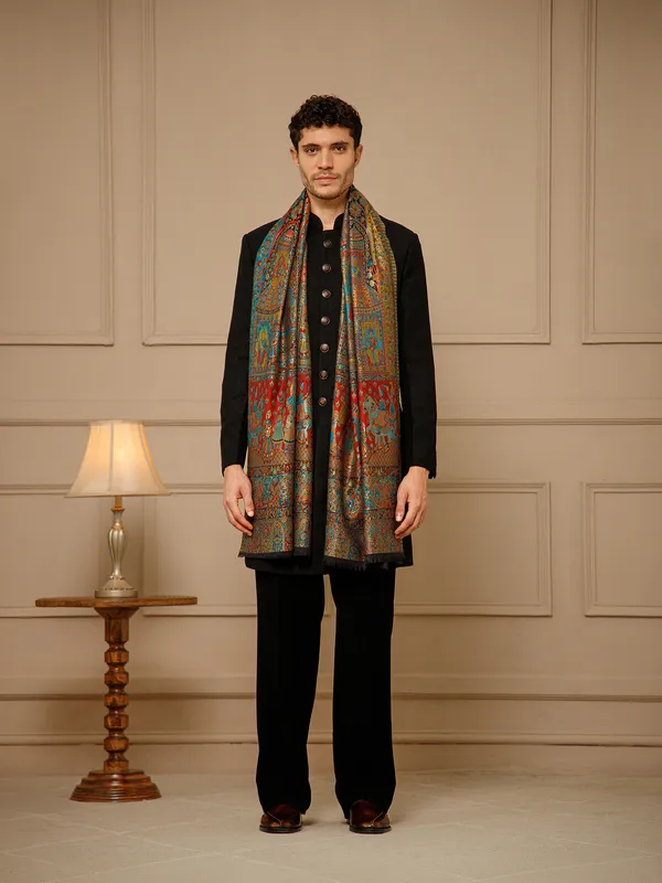 Multicolor_Printed_Stole_for_Men