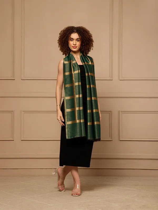 Green_Checked_Stole_for_Women