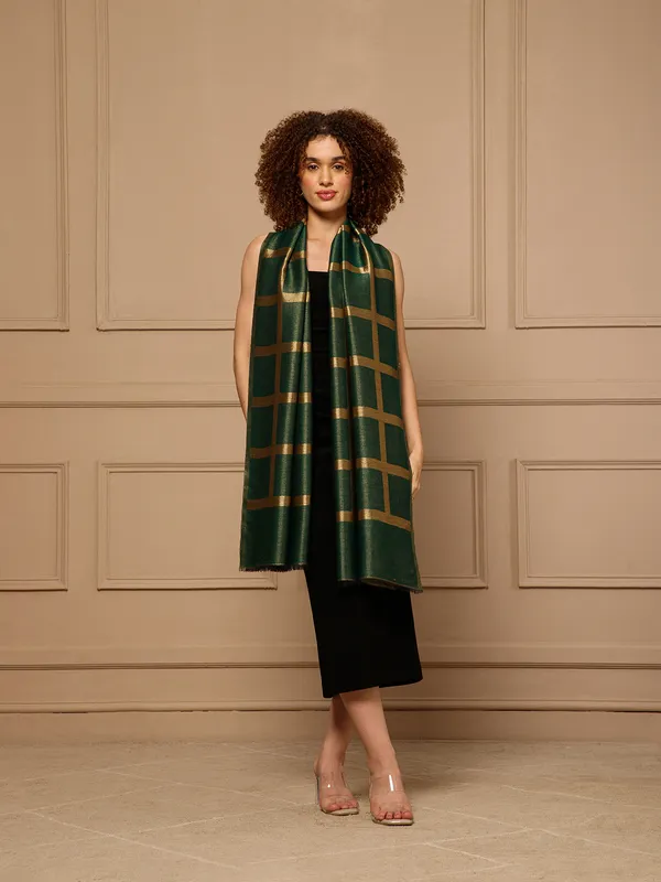 Green_Checked_Stole_for_Women