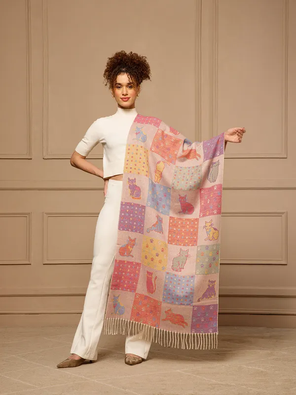 Women_Cashmere_Cat_Motif_Winter_Stole