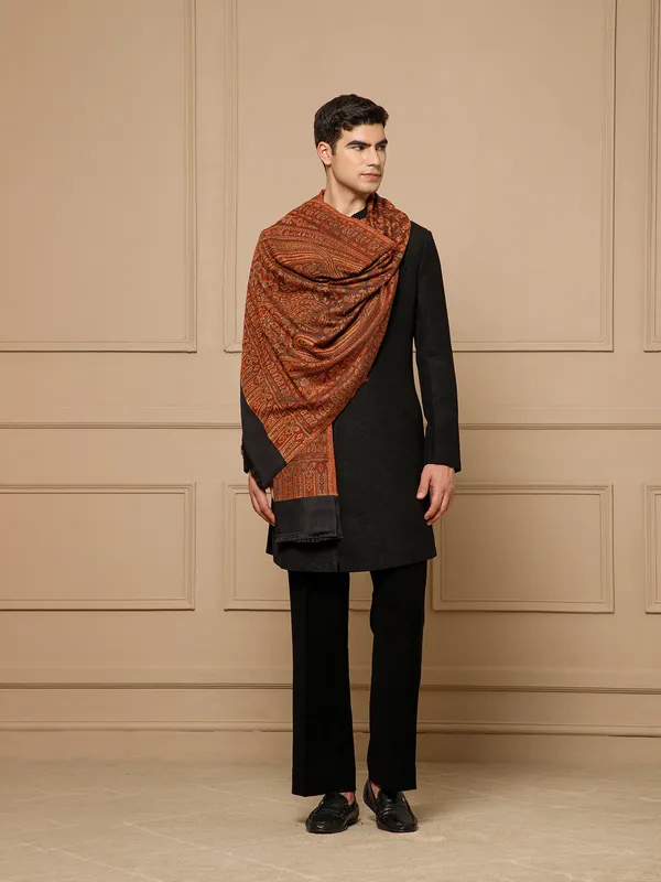 Black_Pashmina_Jamawar_Shawl_For_Men