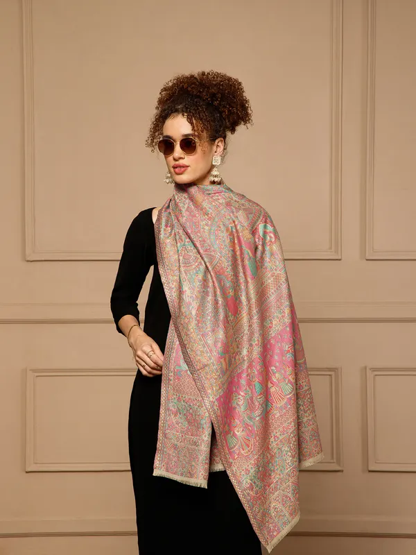 Pink_Printed_Shawl_for_Women