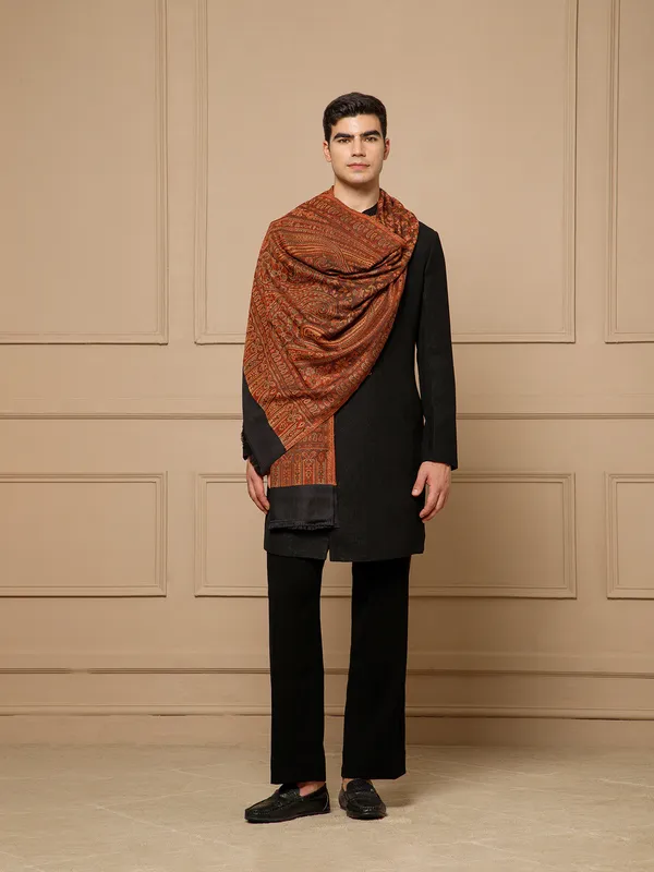 Black_Pashmina_Jamawar_Shawl_For_Men
