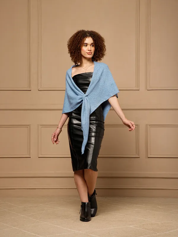 Blue_Knit_Wrap_Shawl_for_Women