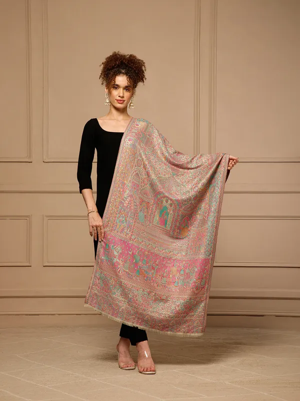 Pink_Printed_Shawl_for_Women