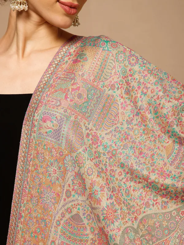 Pink_Printed_Shawl_for_Women