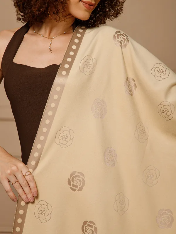 Cream_Printed_Dupatta_for_Women