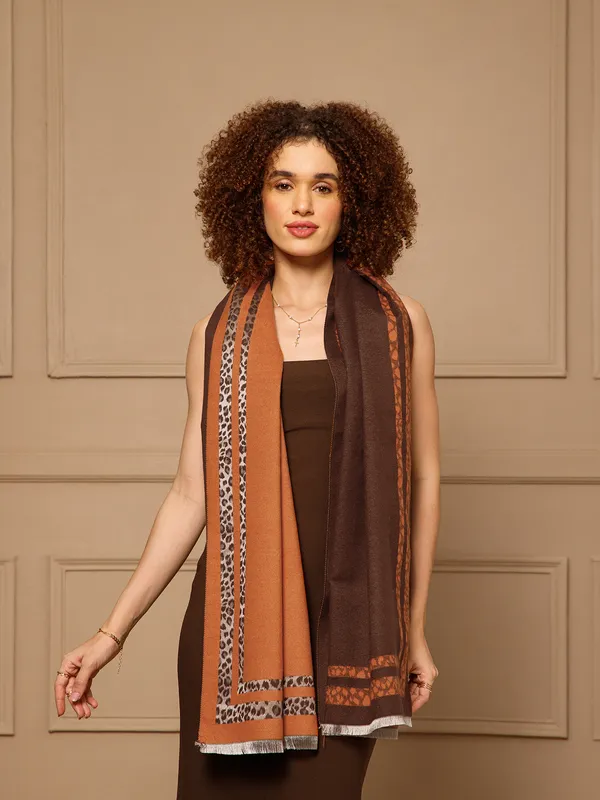 Brown_Animal_Print_Stole_for_Women