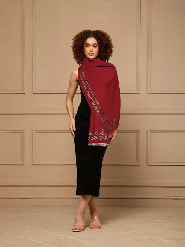Maroon_Printed_Dupatta_for_Women