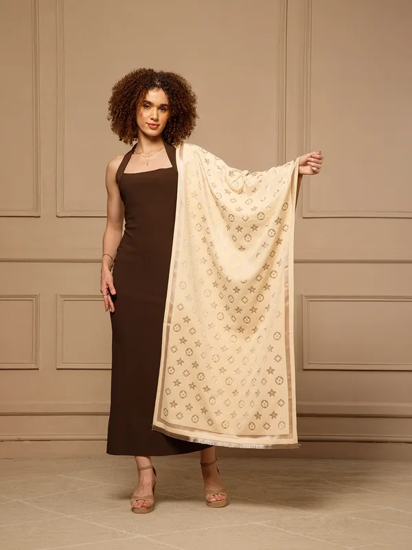 Cream_Printed_Stole_Wrap_for_Women