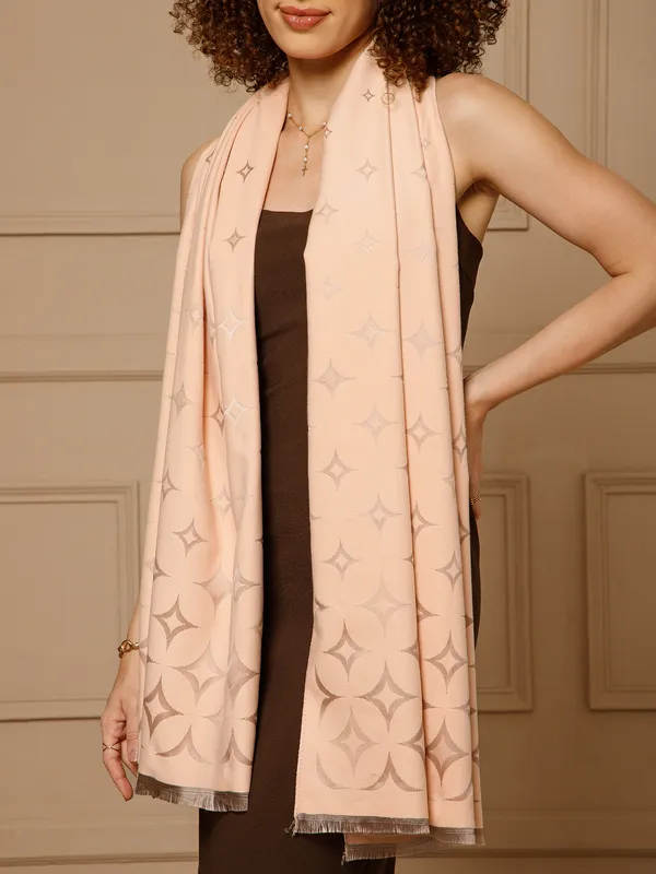 Peach_Patterned_Stole_for_Women