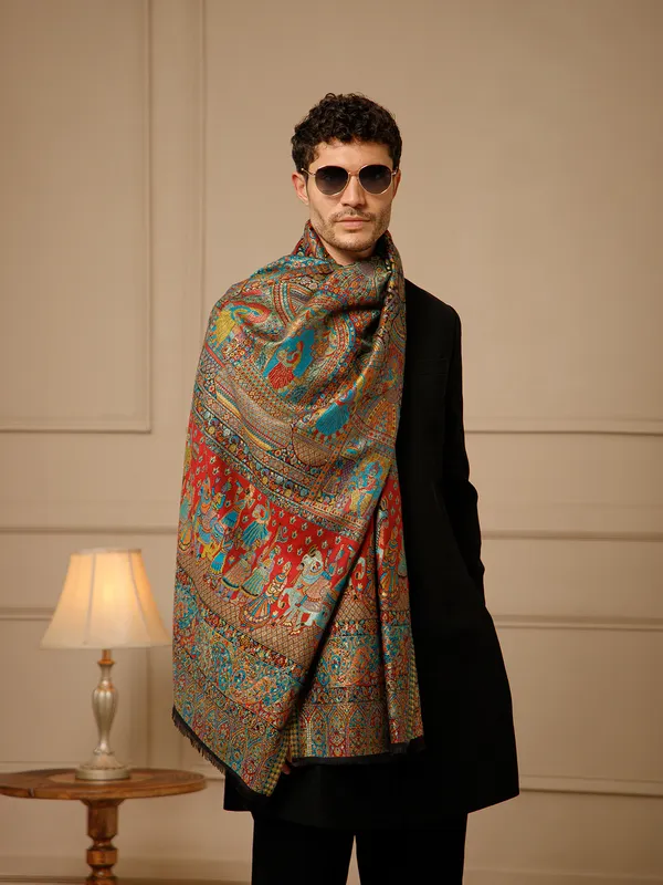 Multicolor_Printed_Stole_for_Men