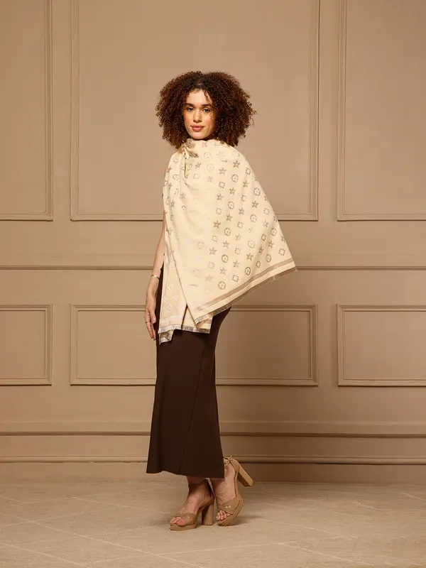 Cream_Printed_Stole_Wrap_for_Women