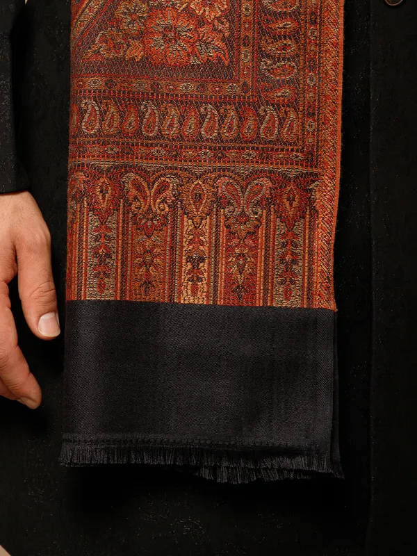 Black_Pashmina_Jamawar_Shawl_For_Men