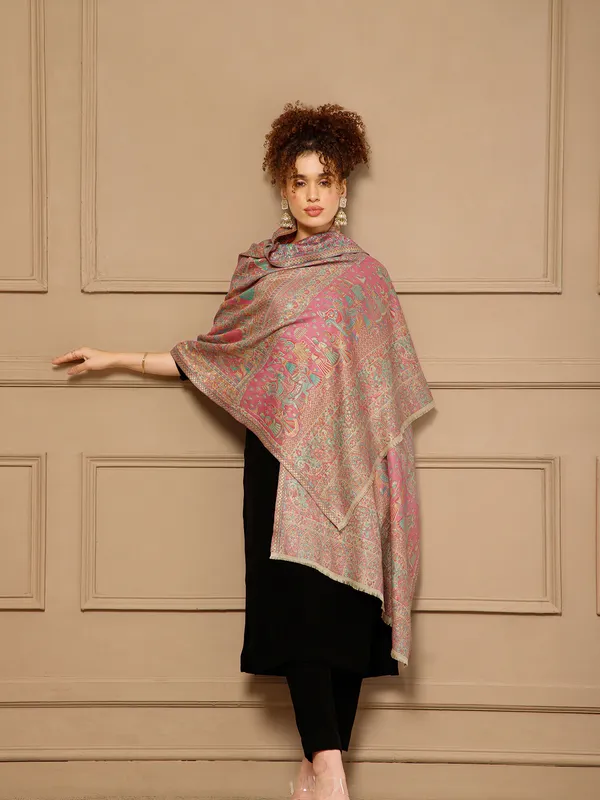 Pink_Printed_Shawl_for_Women