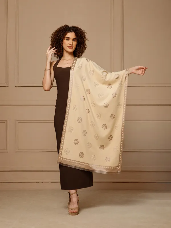 Cream_Printed_Dupatta_for_Women