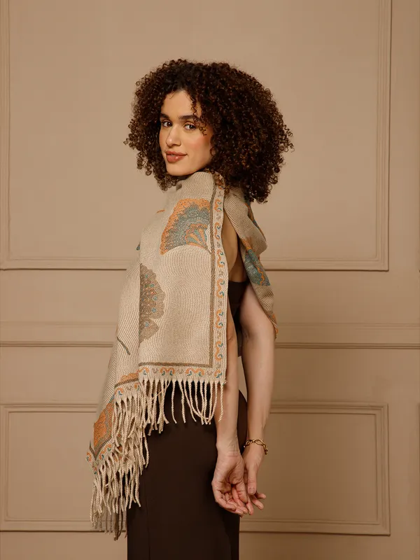 Beige_Woven_Printed_Stole_for_Women