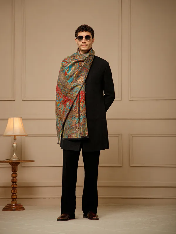 Multicolor_Printed_Stole_for_Men