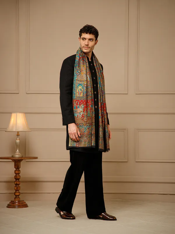 Multicolor_Printed_Stole_for_Men
