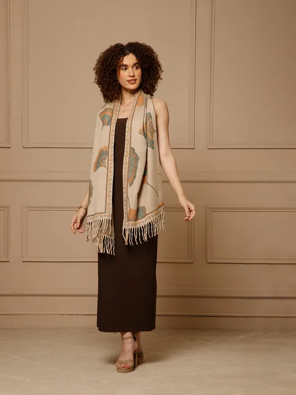 Beige_Woven_Printed_Stole_for_Women