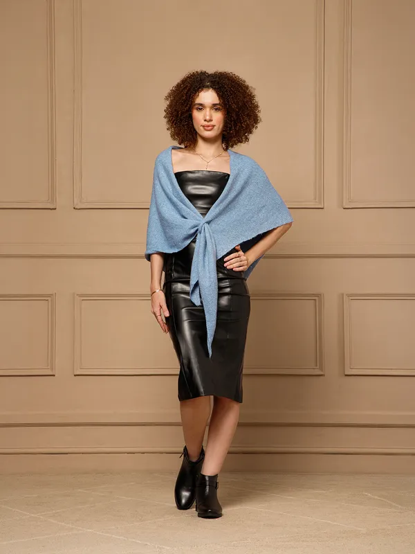 Blue_Knit_Wrap_Shawl_for_Women